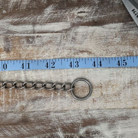 Antique Silver Tone Natural Stone Chip Western Boho Belt 43\